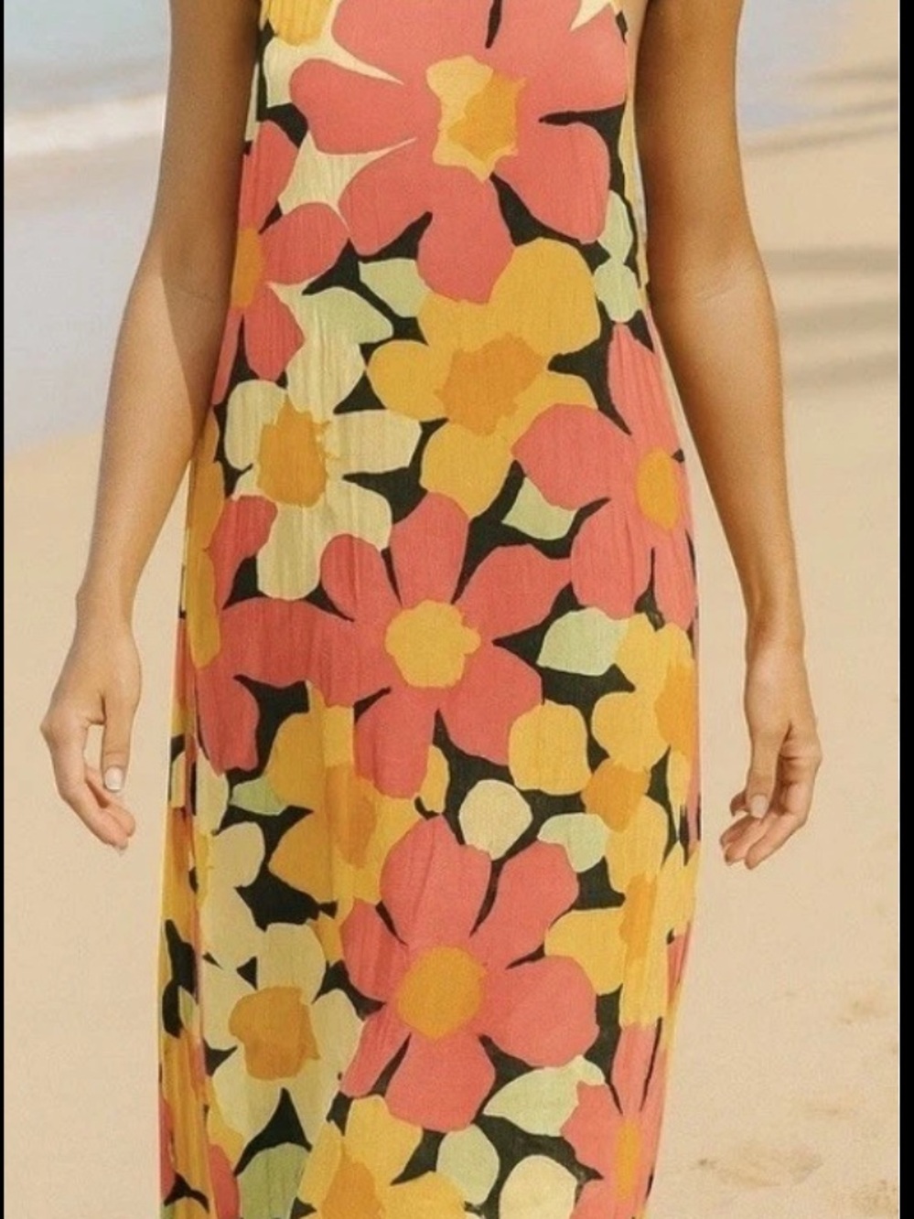 Billabong Weekend Waves Floral Print Midi Slip Tank Dress Yellow
Retro Floral M